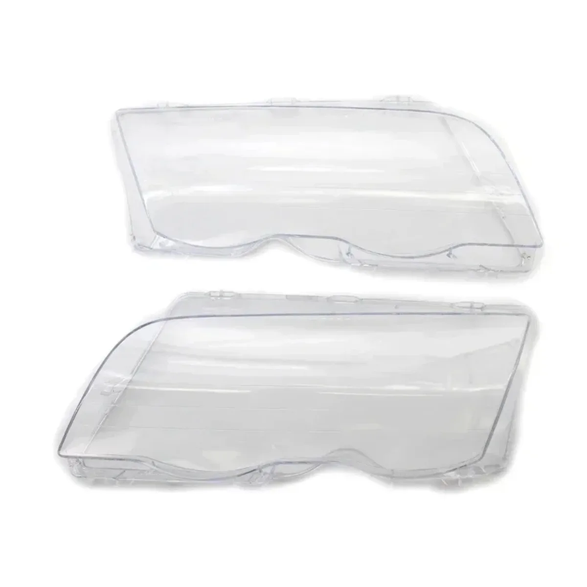 Pair Car Headlight Cover For BMW E46 4 Door 3-Series 1998 1999 2000 2001 Lampshade Bright Shell Head Lamp Lens Covers