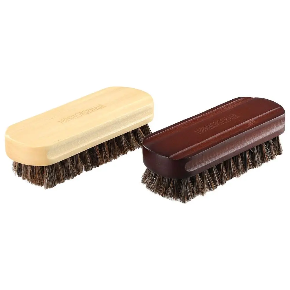 Genuine Horsehair Wooden Brush For Car Seat Handle Dashboard Air Conditioner Outlet Roof Cleaning Detailing Polishing Brush ﻿