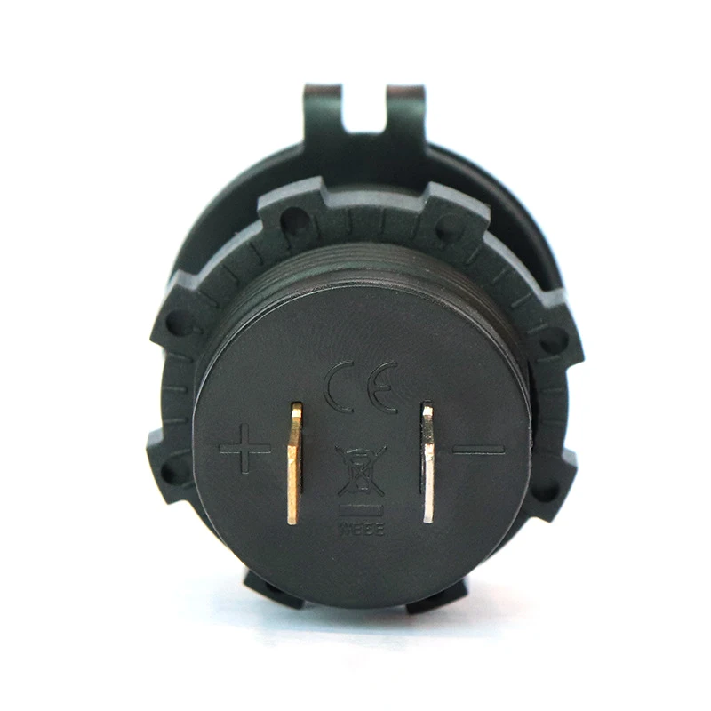 Quick Charge Dual USB Ports Car Charger Waterpoof Fast Charging Socket Power Outlet with LED Light for Motorcycle Car Charge