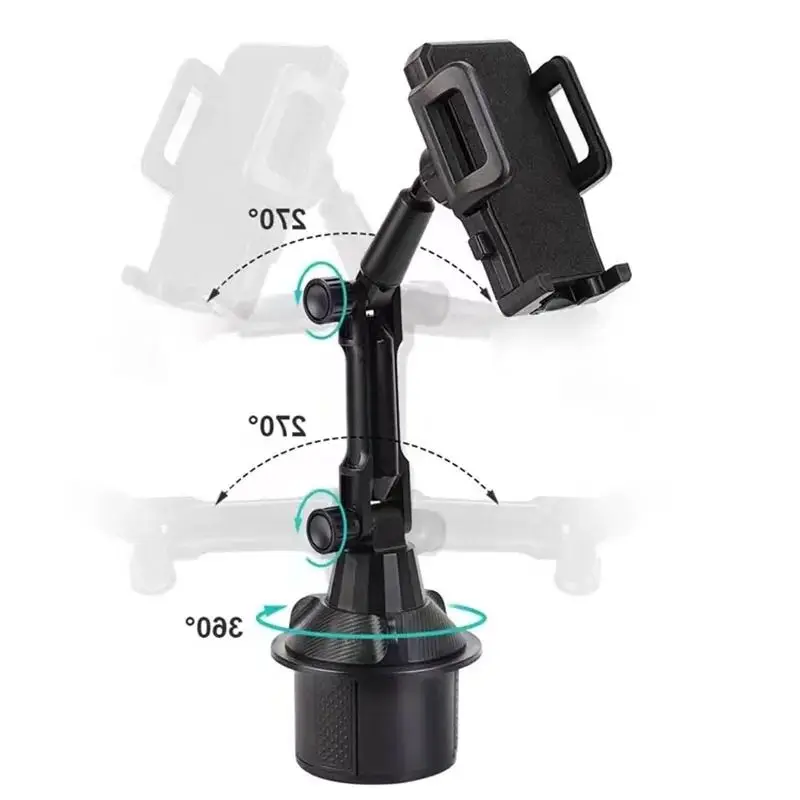 Universal Car Cup Mount Phone Holder Stand Cradle for iPhone 3-7" Cellphone Smartphones GPS