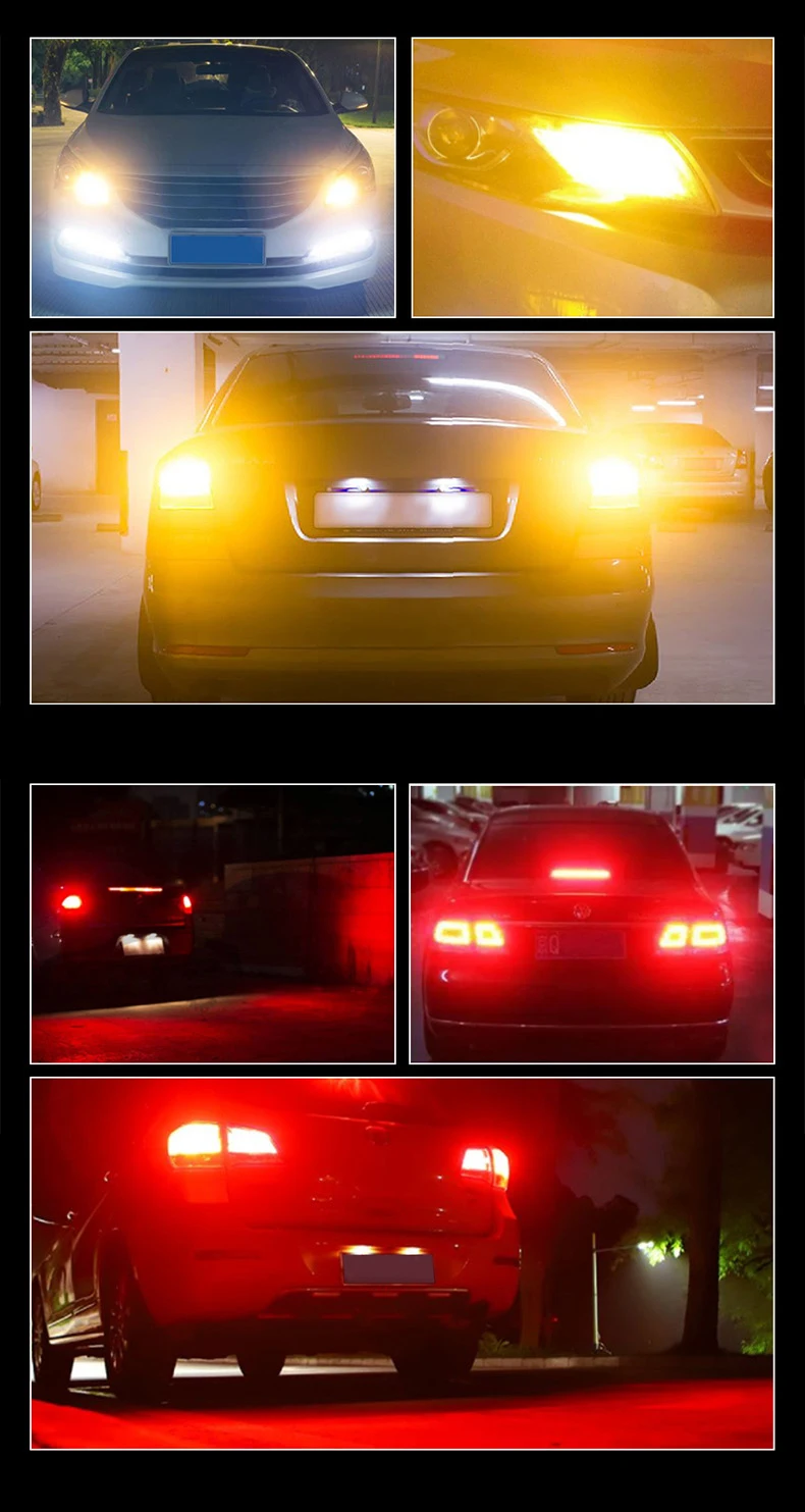 2pcs LED 1156 BA15S P21W 1157 BAU15S PY21W P21/5W BAY15D For Car Truck ATV Light Canbus 5630SMD Turn Signal Lamp DRL Bulb 12V24V