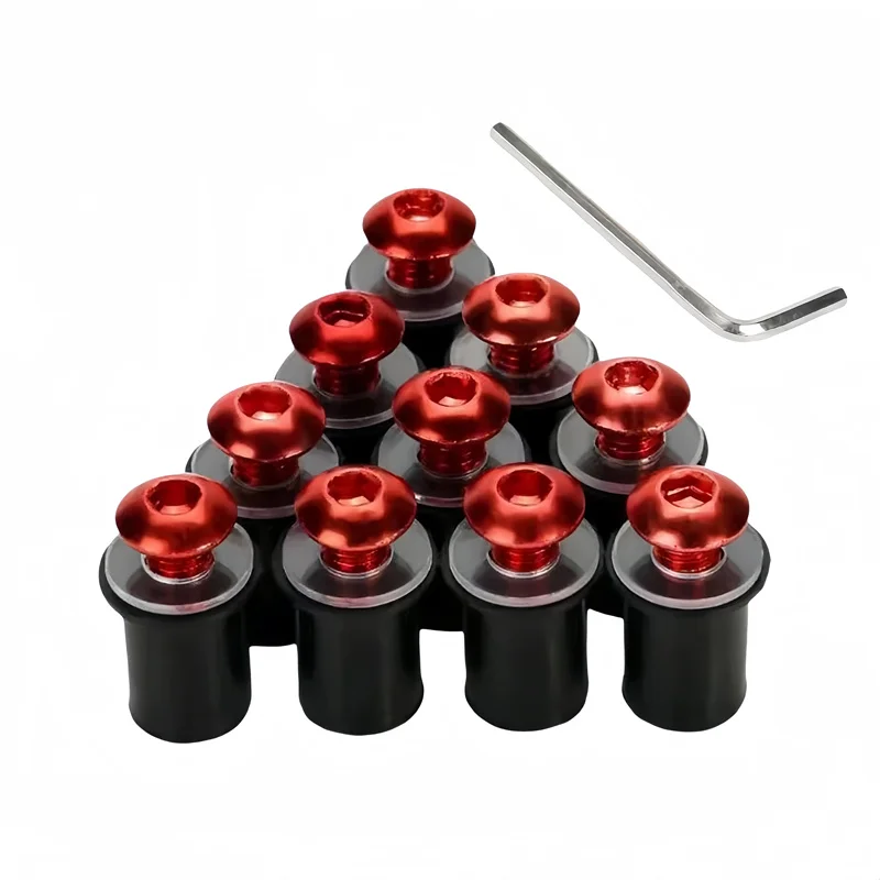 5mm 10PCS Motorcycle Windscreen Windshield Bolts Screws Nut Fastener For Suzuki GSXR 600 750 1000 K1 K2 K3 K4 K5 K6 K7 K8 K9 K11