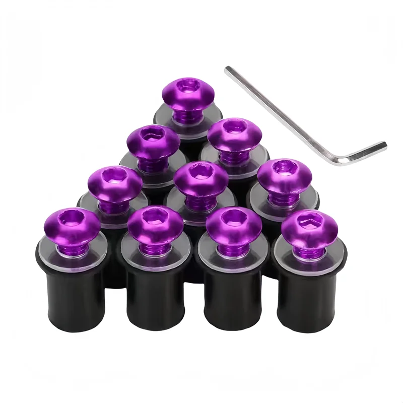 5mm 10PCS Motorcycle Windscreen Windshield Bolts Screws Nut Fastener For Suzuki GSXR 600 750 1000 K1 K2 K3 K4 K5 K6 K7 K8 K9 K11