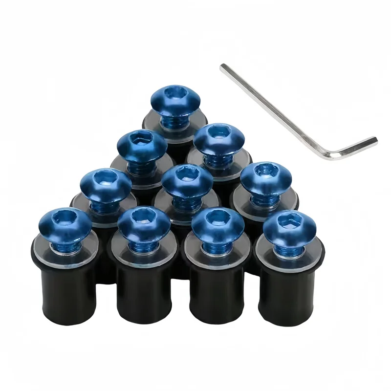 5mm 10PCS Motorcycle Windscreen Windshield Bolts Screws Nut Fastener For Suzuki GSXR 600 750 1000 K1 K2 K3 K4 K5 K6 K7 K8 K9 K11