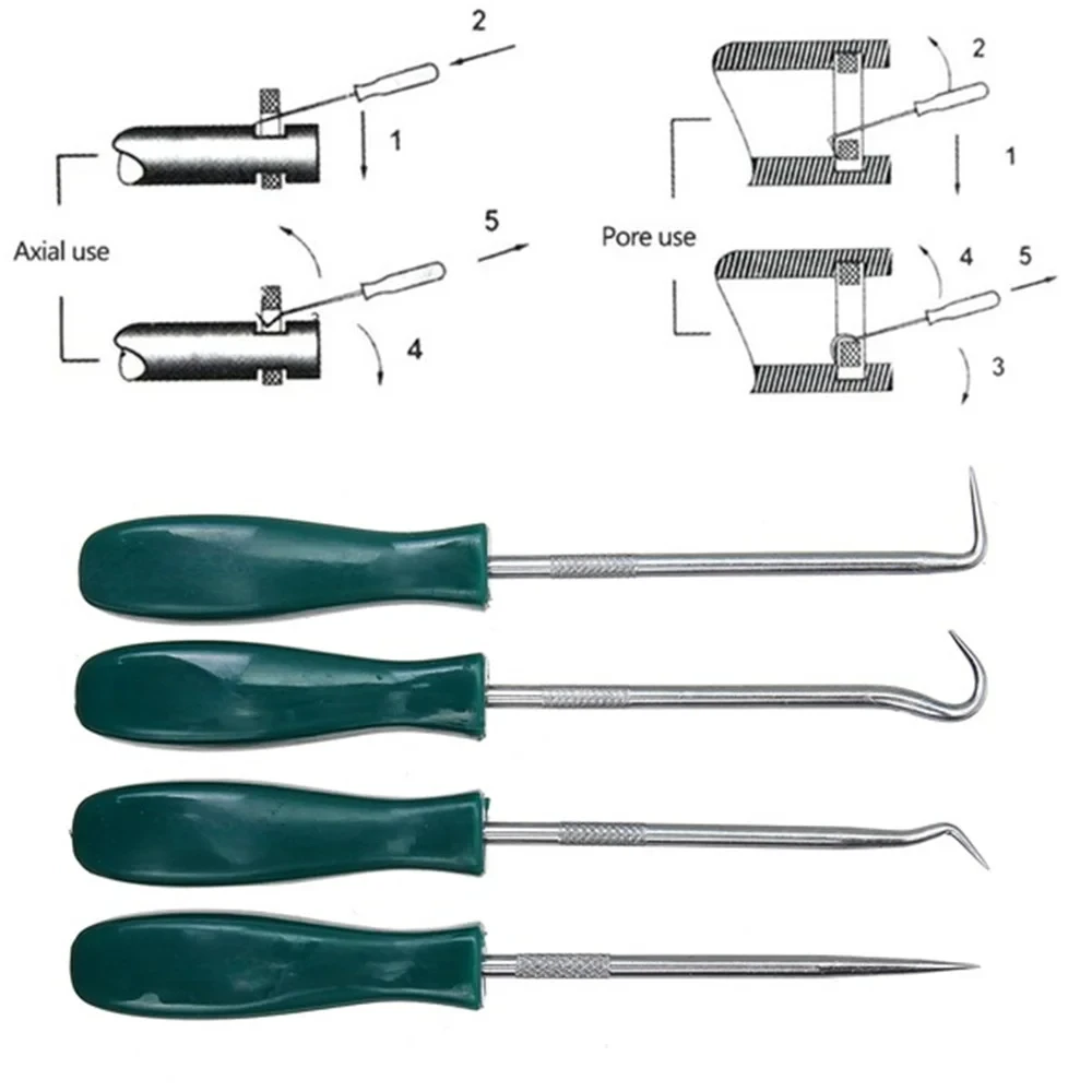 New 4Pcs 135mm Car Auto Vehicle Oil Seal Screwdrivers Set O-Ring Seal Gasket Puller Remover Pick Hooks Repair Tools for Car