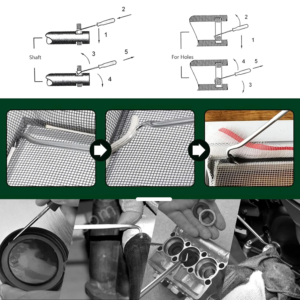 New 4Pcs 135mm Car Auto Vehicle Oil Seal Screwdrivers Set O-Ring Seal Gasket Puller Remover Pick Hooks Repair Tools for Car