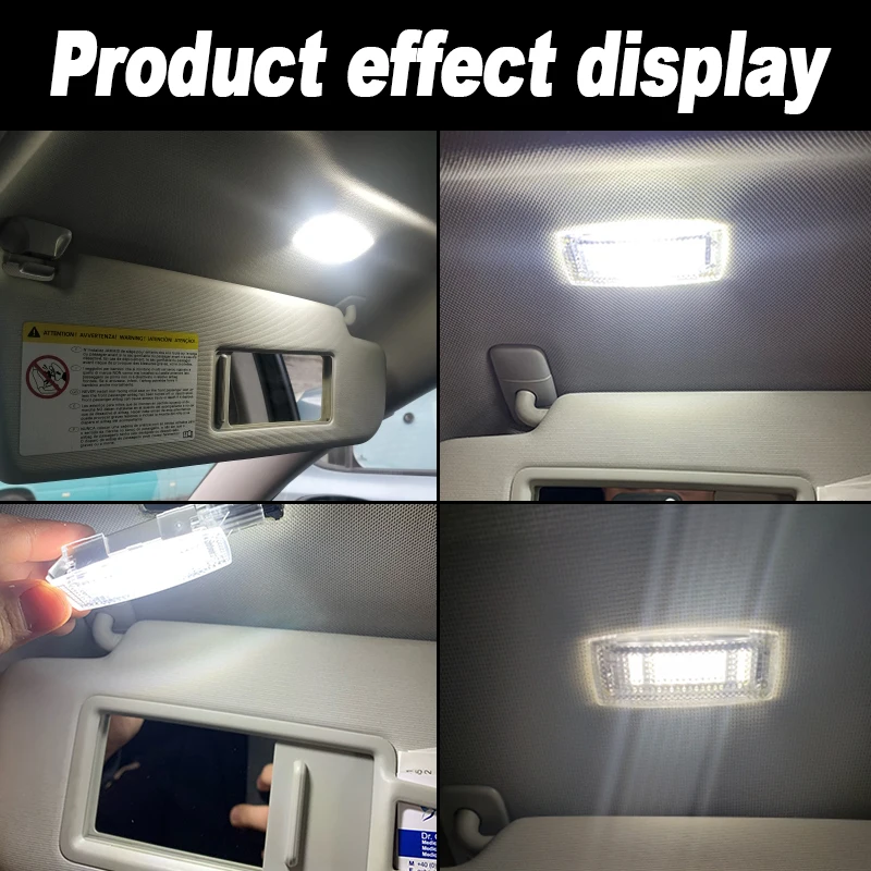 2/10PCS OEM# 1K094710971N For VW Golf 4 5 6 7 Passat B5 B6 B7 Car LED Bulb Interior Sun Visor Vanity Mirror Lamps for Volkswagen