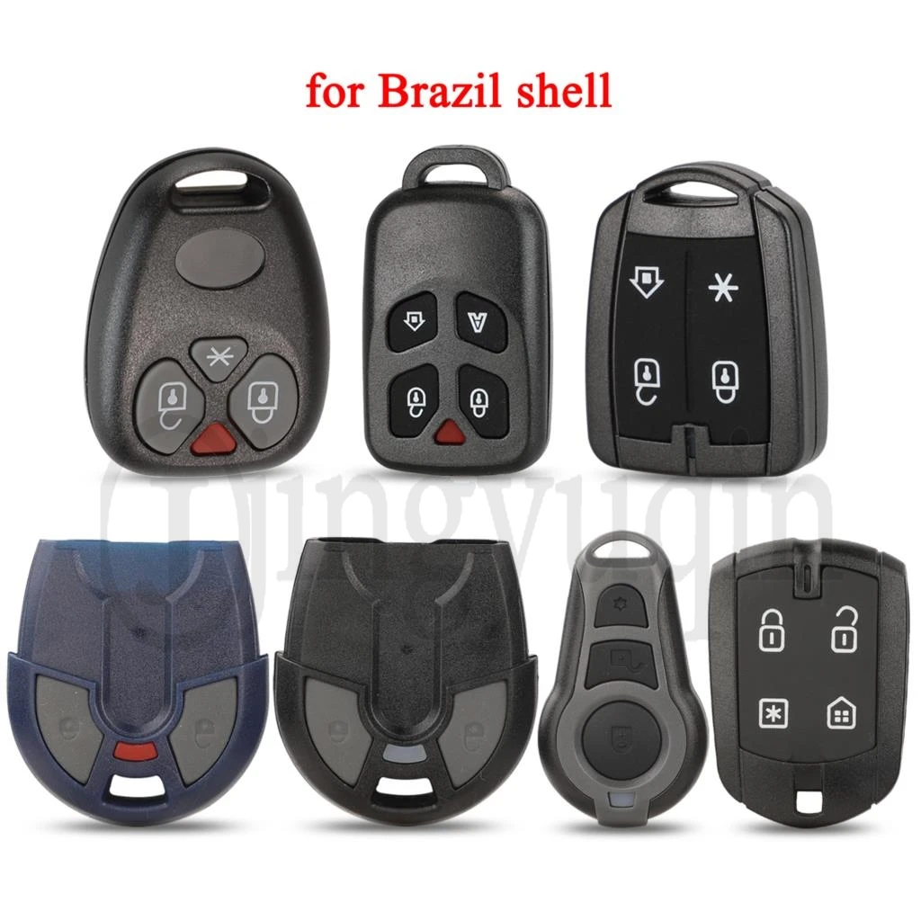 jingyuqin New 2/3/4 Buttons For Brazil Positron Alarm Remote Car Key Case Cover Shell Auto Parts Replacement