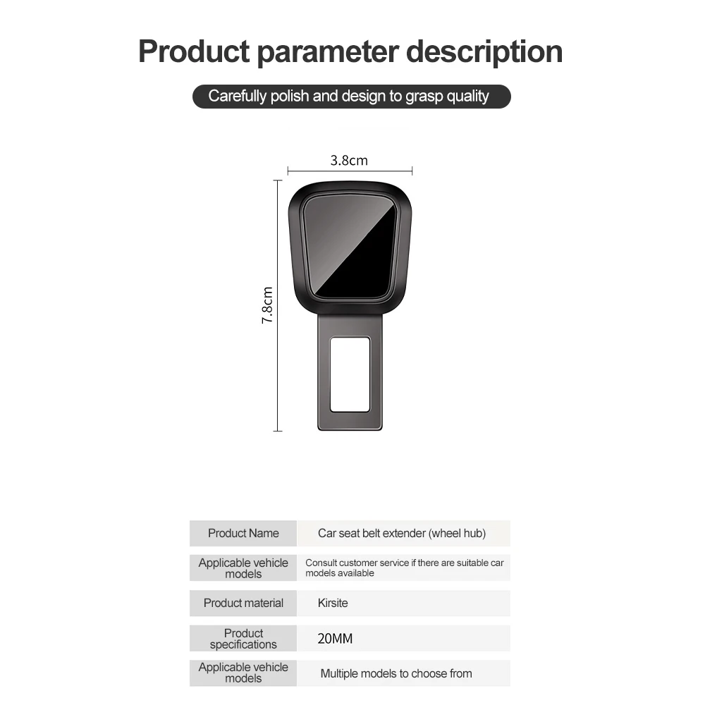 Car Vehicle Seat Belt Extension Extender Strap Safety Buckle Clip for Honda BMW Peugeot Hyundai Jeep Mazda Audi
