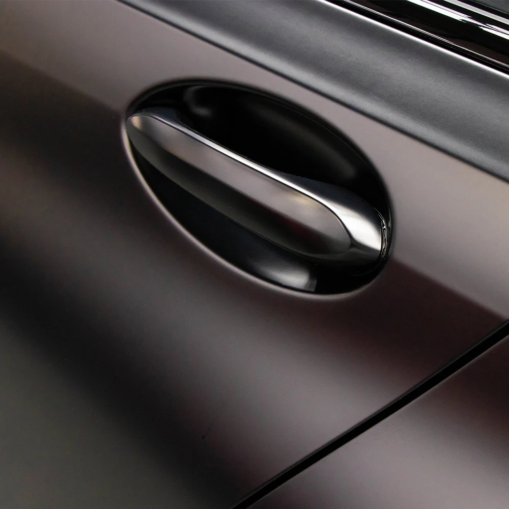 Matte Black Car Wrap Cast Vinyl Film Bubble Free Sticker Auto Motorcycle Body Wraping Film Self-adhesive Vinyl Car Accessories
