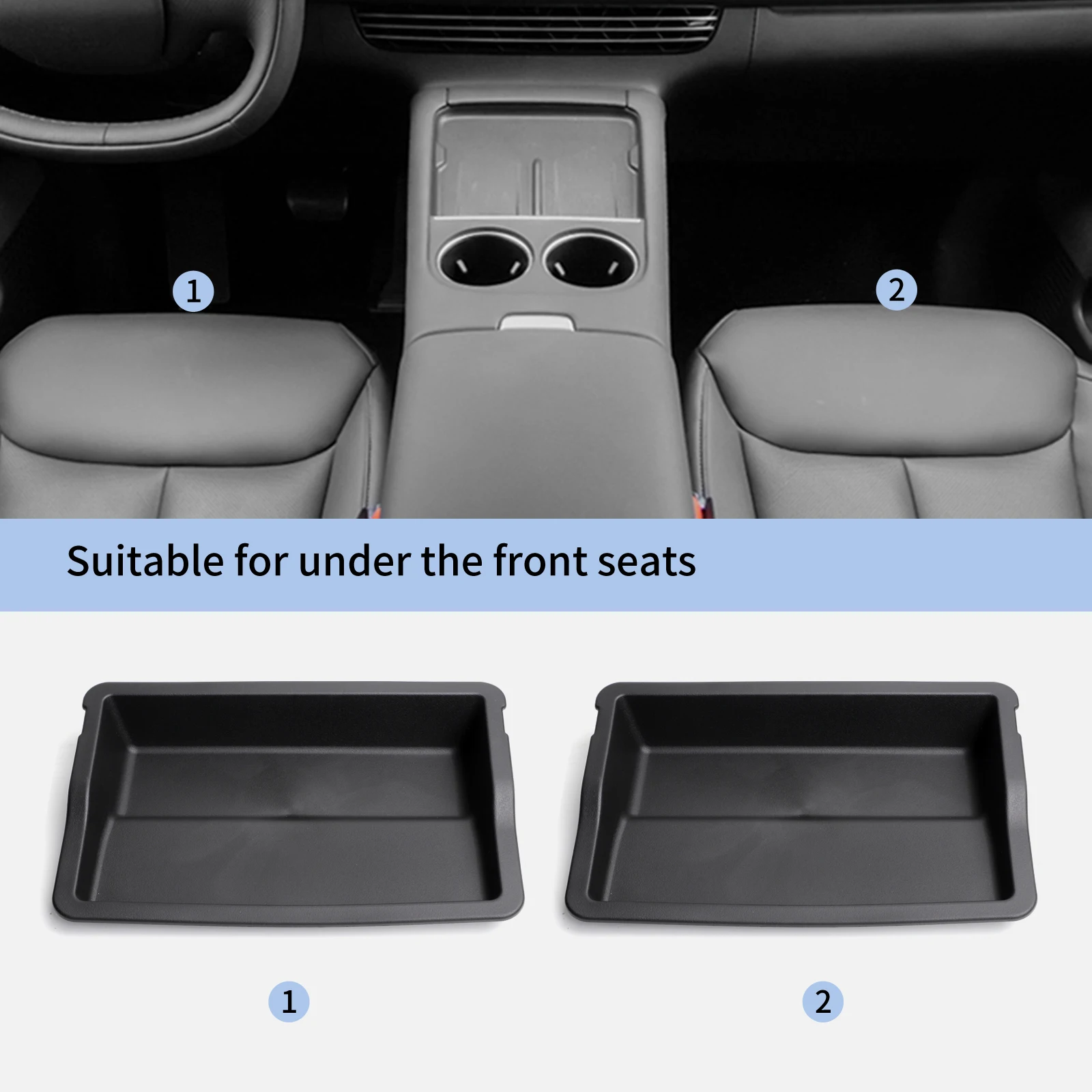 Smabee for Xpeng G6 2023-2026 /G7 2025 2026 Car Storage Box Under Seat Drawer Type Organizer Storage Box Case Accessories