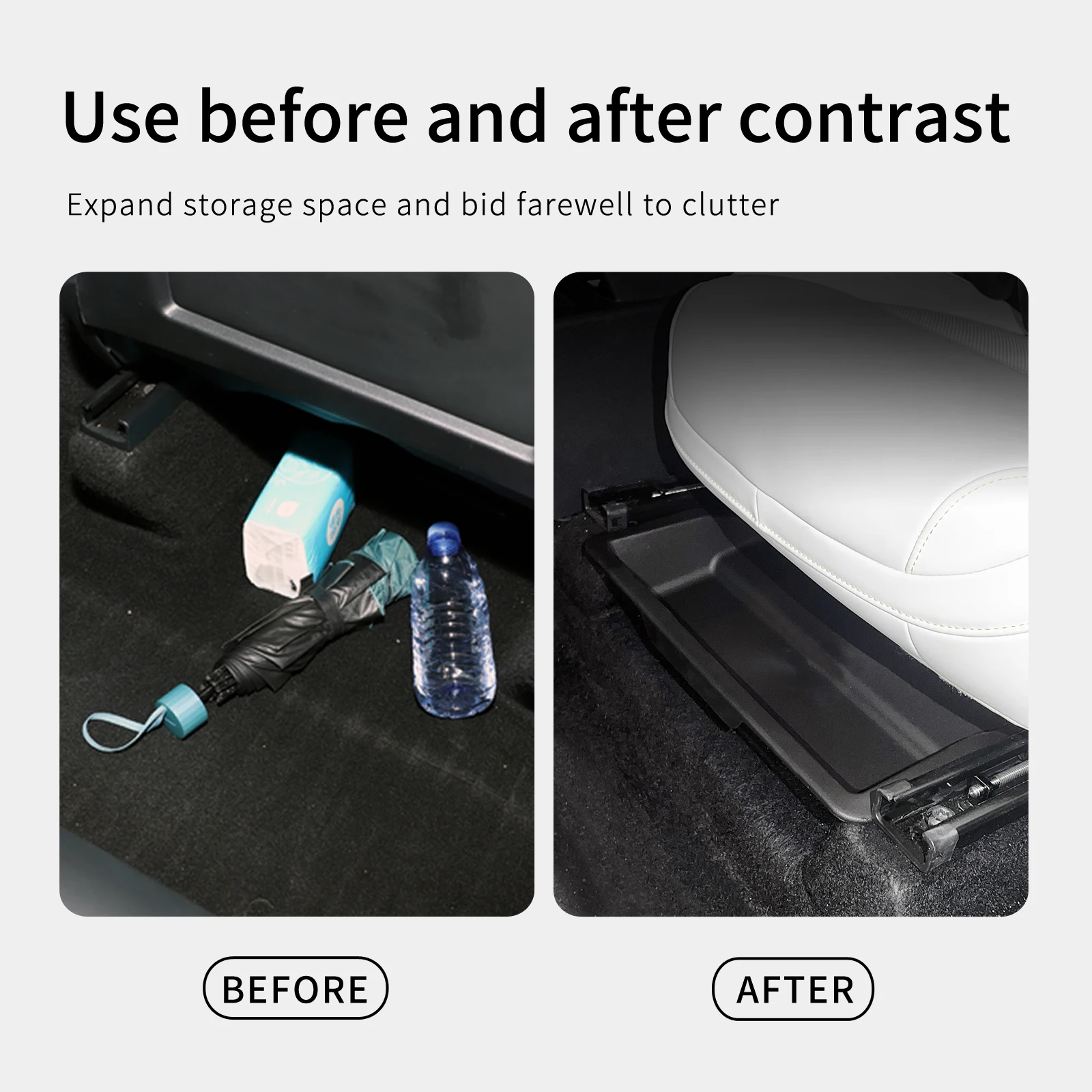 Smabee for Xpeng G6 2023-2026 /G7 2025 2026 Car Storage Box Under Seat Drawer Type Organizer Storage Box Case Accessories
