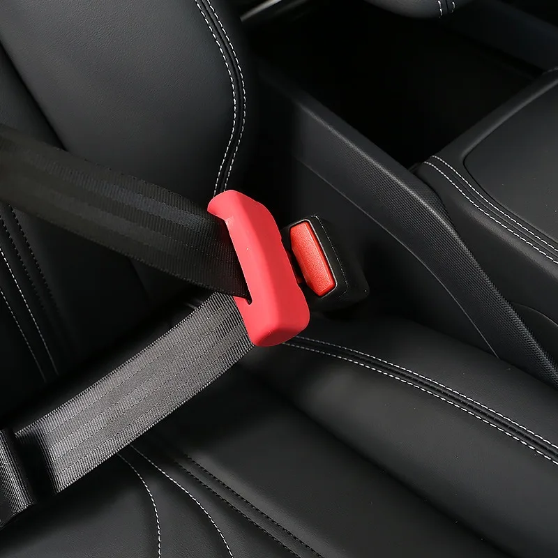 Car Seat Belt Anti Scratch Protector Case for Tesla Model 3 Y 2024 2025 Seatbelt Buckle Cover Soft Silicone Interior Accessories