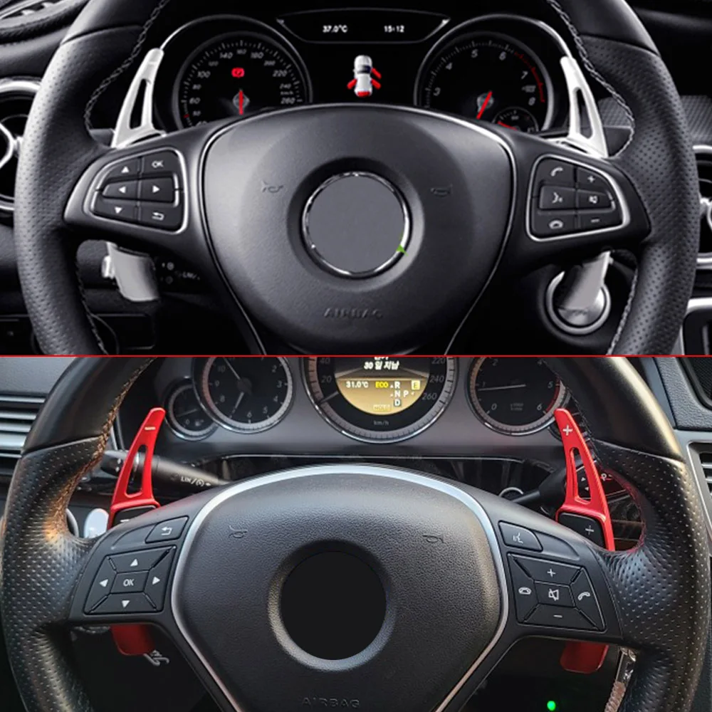 For Mercedes Benz A B Class W447 W176 W246 MB SLK R172 CLA C117 GLA X156 Car Steering Wheel Paddles Shifter Extender Accessories