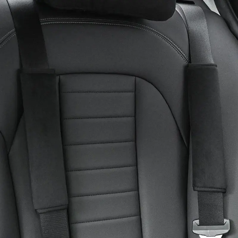 2Pcs/set Car Seat Belt Safety Belt Shoulder Cover Soft Breathable Plush Protection Seat Belt Padding Pad Interior Accessories
