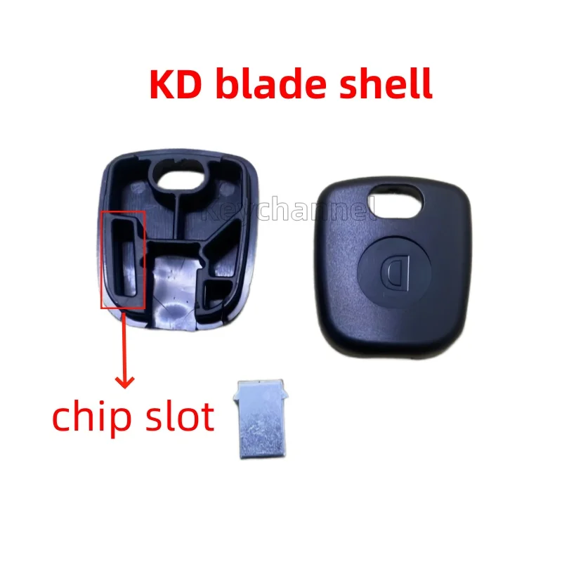 10pcs KD Key Blade Shell Car Chip Key Case Spare Chip Key Shell KD Xhorse Blade Head Chip Place Shell for Golf Renault Fiat