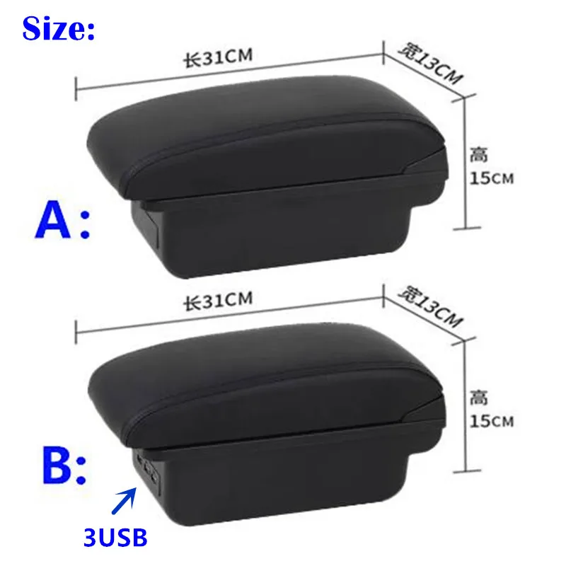 For Fiat 500 Armrest Box For Fiat CRONOS Car Armrest Box Dedicated Retrofit Heighten Interior Center Storage Box Car Accessories