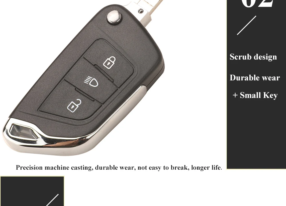 jingyuqin For Peugeot 107 207 307 407 306 308 408 508 3008 4008 Partner CE0523 CE0536 Modified Filp Remote Car Key Shell Case