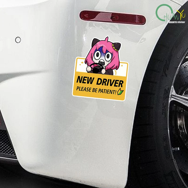 Anime Car Sticker New Driver For Bumper Decoration Cute Peep Spirit Sticker Auto Parts External Accessories Inkjet Vinyl Decals