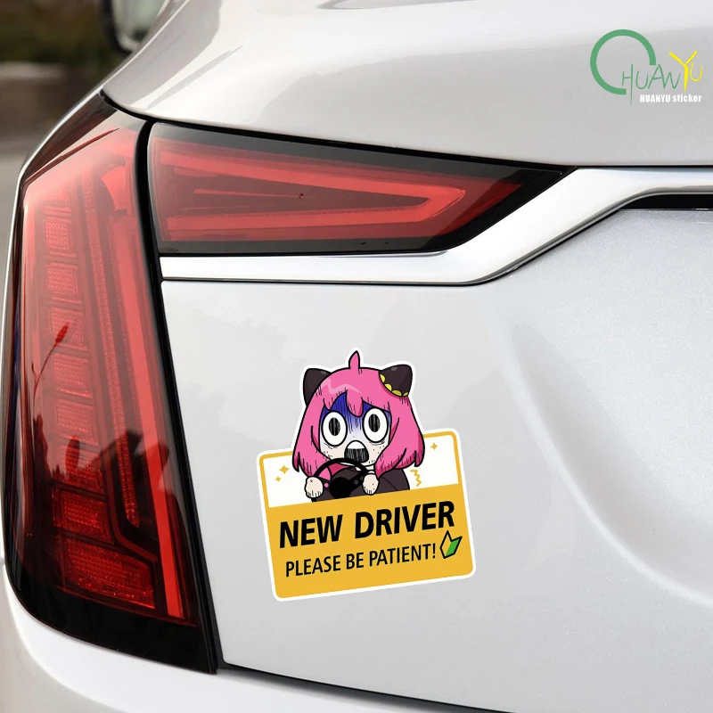 Anime Car Sticker New Driver For Bumper Decoration Cute Peep Spirit Sticker Auto Parts External Accessories Inkjet Vinyl Decals