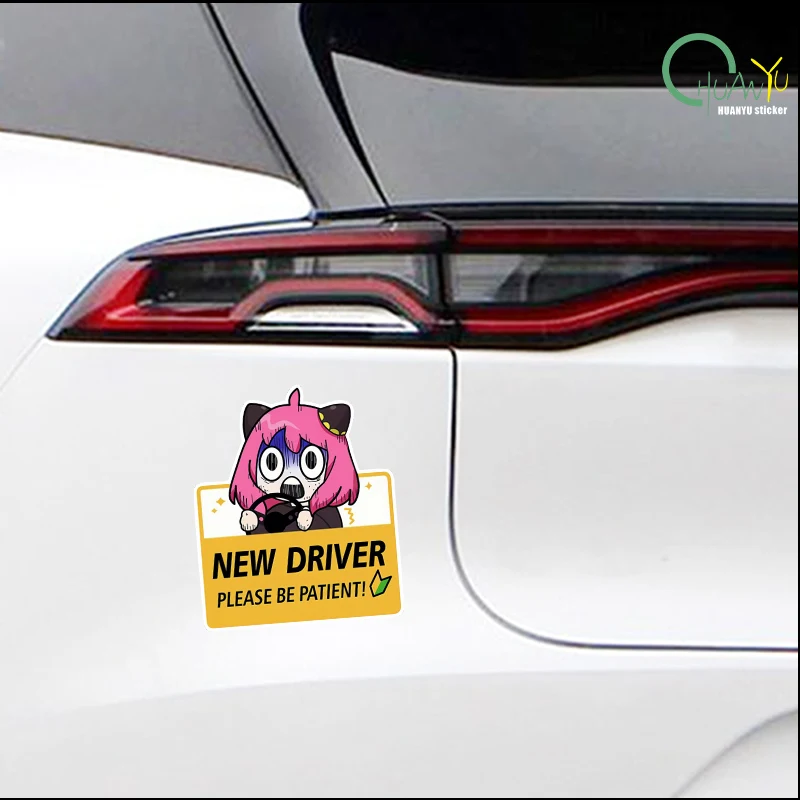Anime Car Sticker New Driver For Bumper Decoration Cute Peep Spirit Sticker Auto Parts External Accessories Inkjet Vinyl Decals