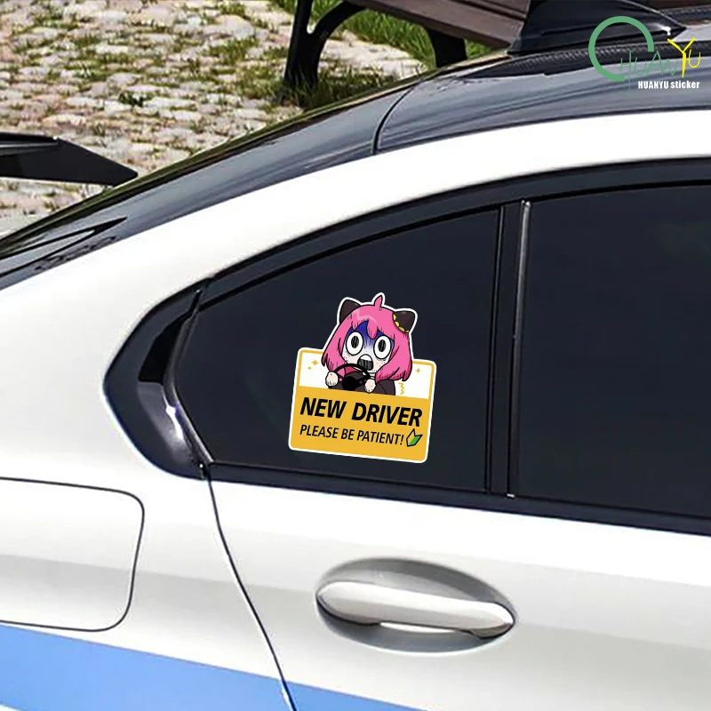Anime Car Sticker New Driver For Bumper Decoration Cute Peep Spirit Sticker Auto Parts External Accessories Inkjet Vinyl Decals