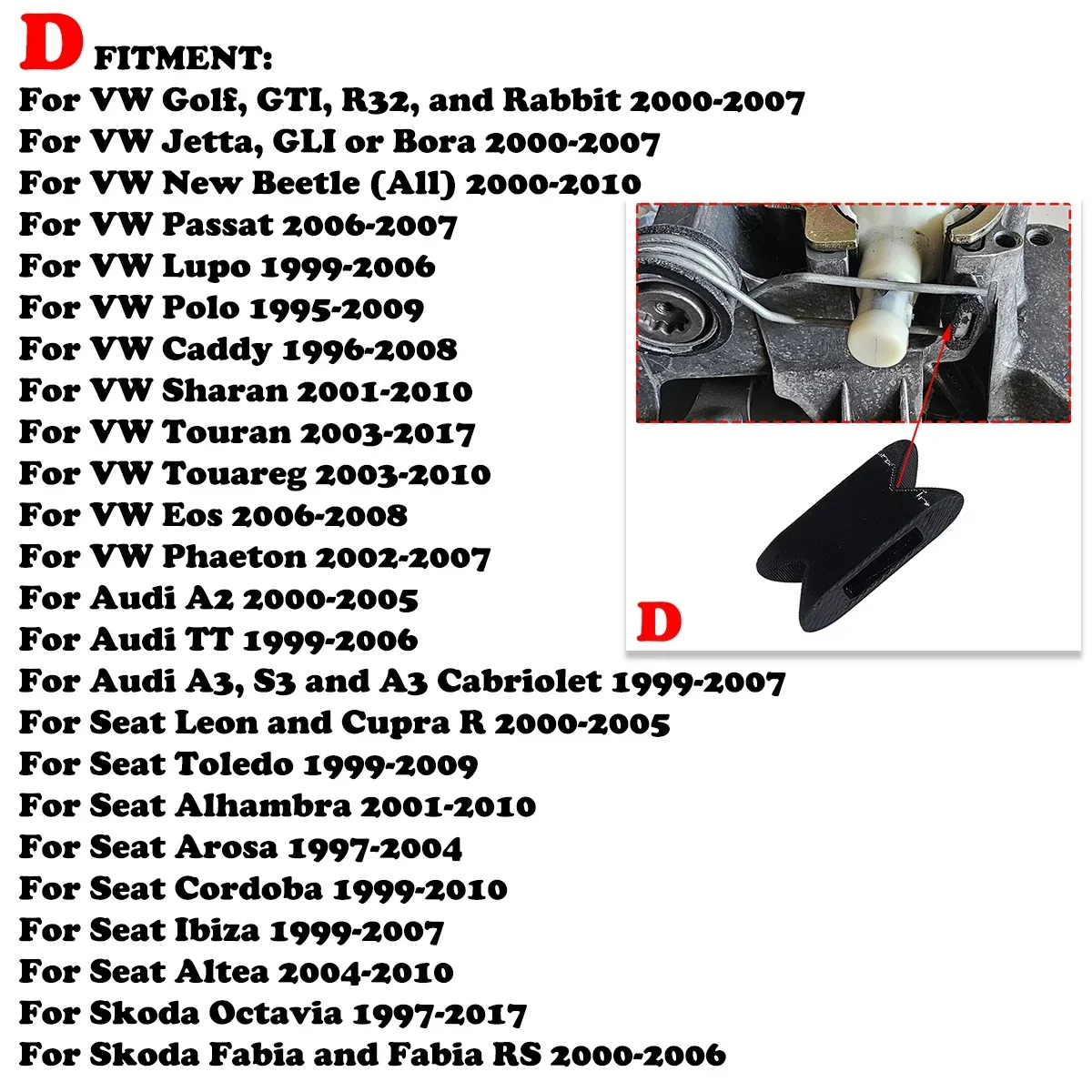 Gearbox Repair Kit For VW Audi Seat Skoda MT Trans Shifter First Gear Getter Reverse Lever Change Selector Linkage Bushes Spring
