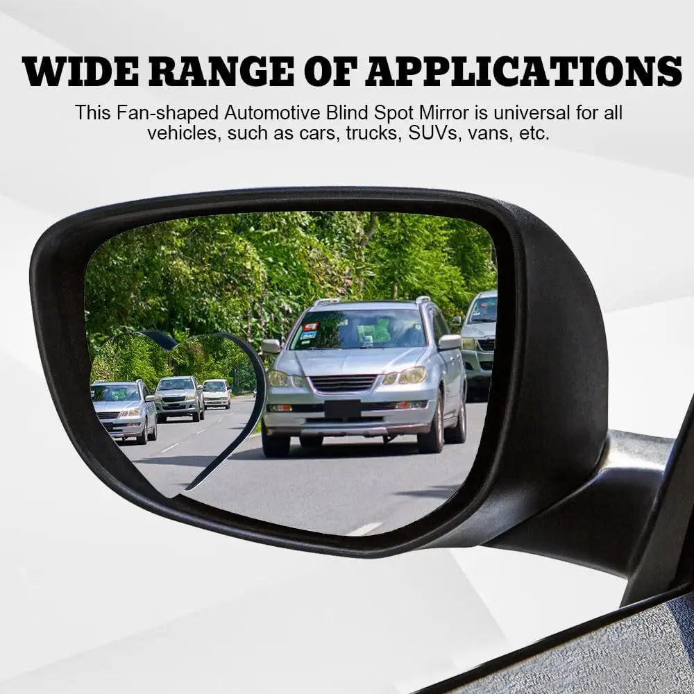 Car Blind Spot Rearview Mirror, Enhanced Safety, Universal Adhesive Side Mirror, Cute Heart-Shaped Design, Car SUV Universal