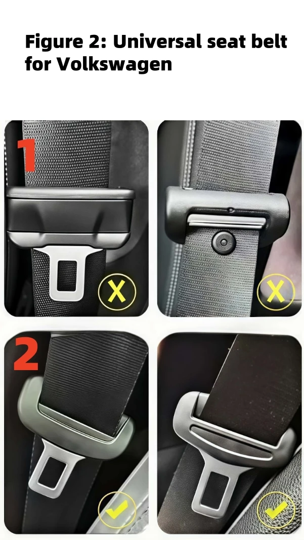 Silicone Seat Belt Cover for VW Golf 7/7.5/8 Golf Jetta Passat - Noise Reduction, Aesthetic Design, Secure Fit & Easy Install