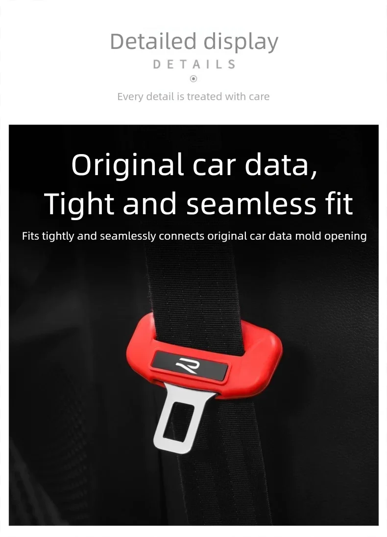 Silicone Seat Belt Cover for VW Golf 7/7.5/8 Golf Jetta Passat - Noise Reduction, Aesthetic Design, Secure Fit & Easy Install
