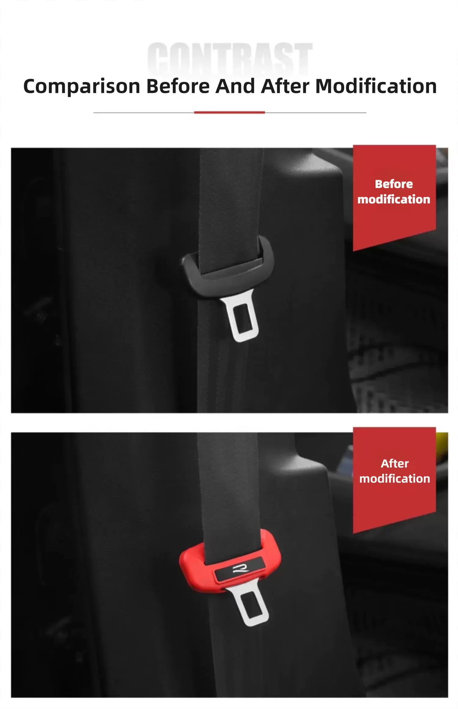 Silicone Seat Belt Cover for VW Golf 7/7.5/8 Golf Jetta Passat - Noise Reduction, Aesthetic Design, Secure Fit & Easy Install