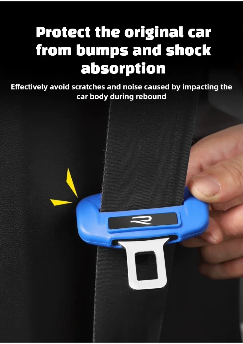 Silicone Seat Belt Cover for VW Golf 7/7.5/8 Golf Jetta Passat - Noise Reduction, Aesthetic Design, Secure Fit & Easy Install