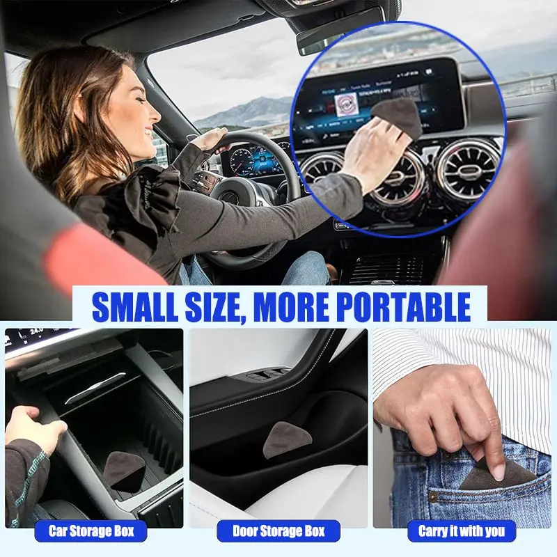 1/2pcs Car Touch Screen Cleaning Cloth, Double Side Microfiber Cleaning Cloth for Car and Glass Screens for Laptops