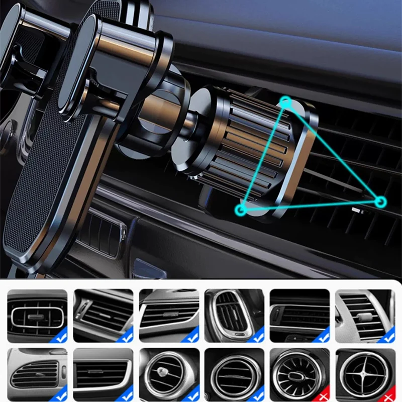 Universal Car Phone Holder Gravity Mobile Stand GPS Support Auto Air Vent Mount for IPhone 14 13 12 11 Pro Max Xr Xiaomi Samsung