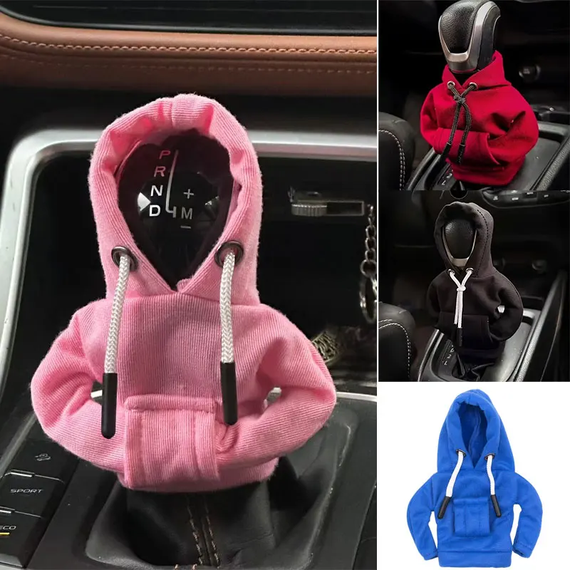 New Car Gear Shift Hoodie Cover Shift Cover Gear Handle Decoration Fits Manual Automatic Car Shift Lever Interior Decor Ornament
