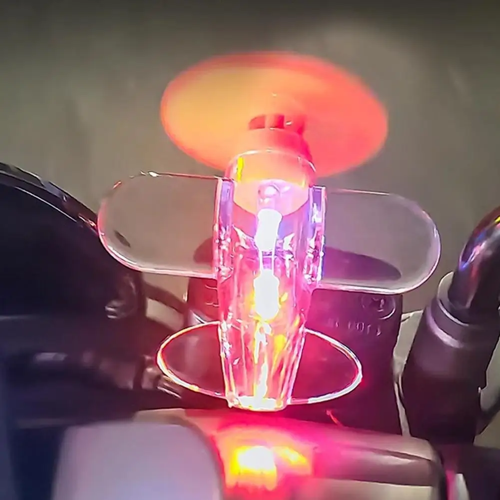 Motorcycle & Car Electric LED Colorful Lights Rotatable Airplane Wind-Powered Airplane Decor Car Motorcycle Bikes Bicycle Decor