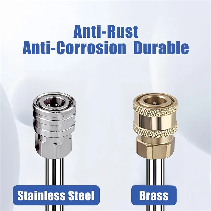 40cm Quick Plug Extension Rod High Pressure Water Gun Stainless Steel Cars Accessories Extension Rod Portable Pressure Washer