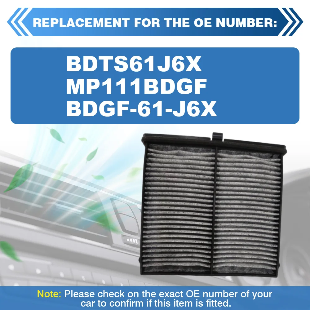 BDTS61J6X, MP111BDGF, BDGF-61-J6X Car Activated Cabin Cabon Air Filter For Mazda 3 CX-30 2019 2020 2021 2022 2023 CX-50 2023