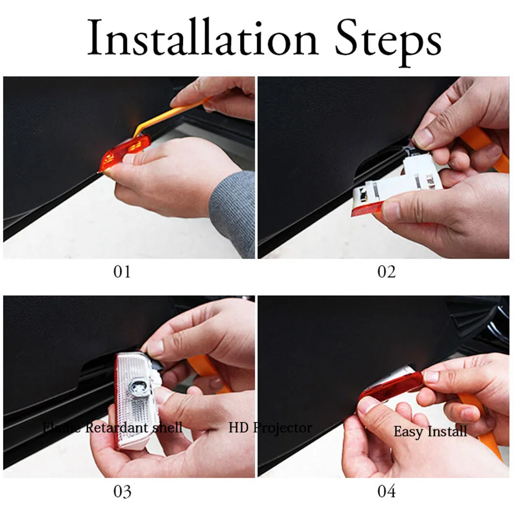 2PCS LED Car Door Warning Logo Projector Welcome Light Accessories For SKODA Superb MK2 2 MK3 3 3U 3V 3T B5 B6 B7 B8 2009 - 2020