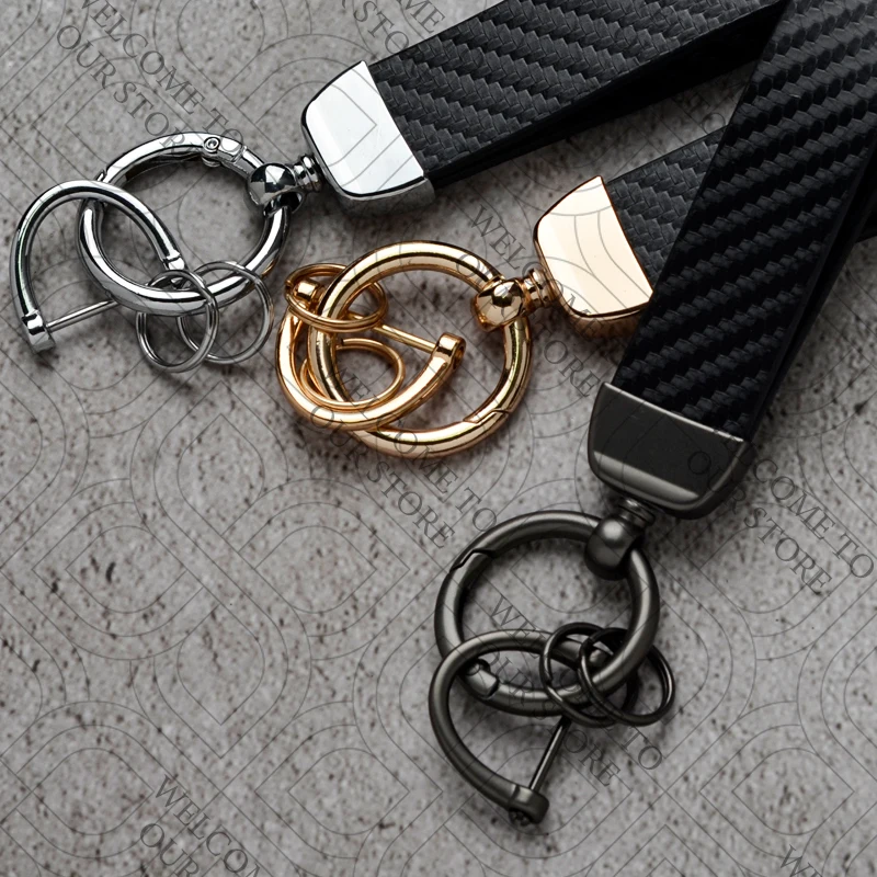 For Vauxhall Logo Meriva Vectra VXR Astra Insignia GTC Vivaro Junior Car Carbon Fiber Leather Car KeyChain Custom Key Rings Gift