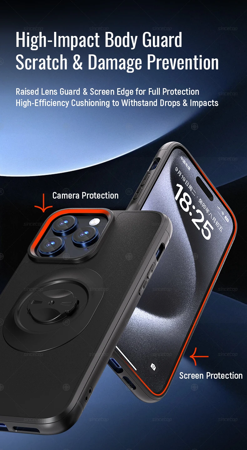Shockproof Case for Garmin Bike Mounts / Holders For Apple iPhone 17 16 15 14 13 12 11 8 7 Pro X Max Plus SE Protective Cover