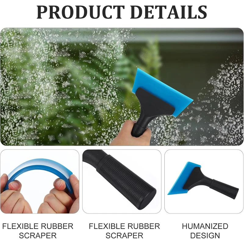 1/3 Pcs Small Squeegee for Car Window Cleaning 5 Inch Window Tint Squeegee with Non Slip Handle Silicone Wiper Tinting Tools