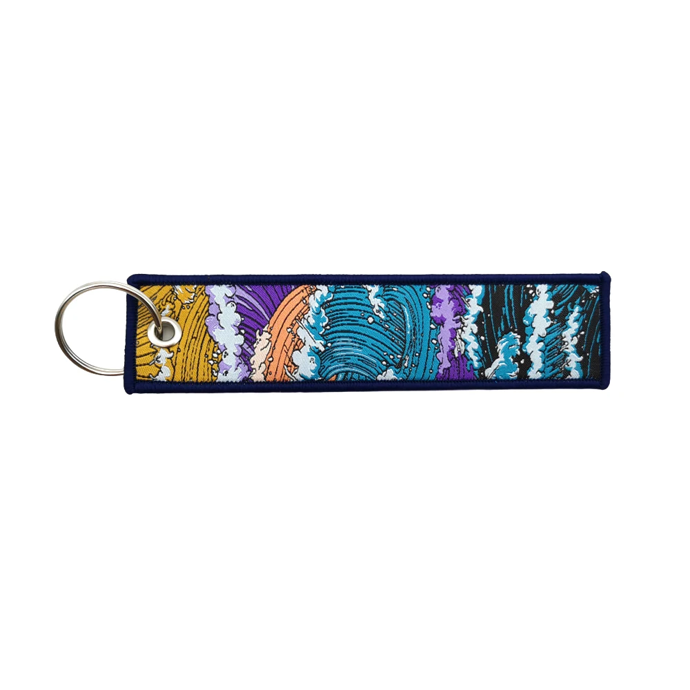 JDM Embroidery Keyring Car Keychain Key Tag Lanyard Refit Gift Red Sun Racing Drift King Motorcycle Key Chain Accessories