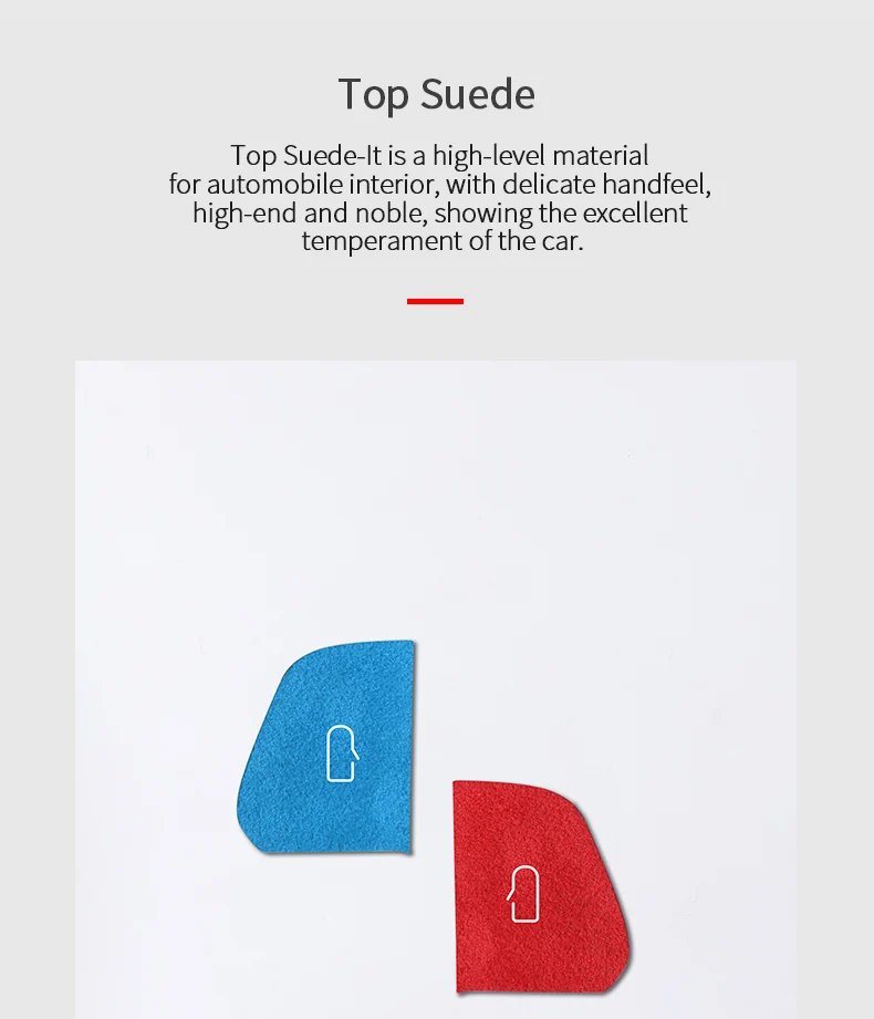 Made of Alcantara For Tesla Model 3 (2024-) Model Y(2025-) Door Switch Button Cover Trim Sticker Car Interior Tuning Accessories