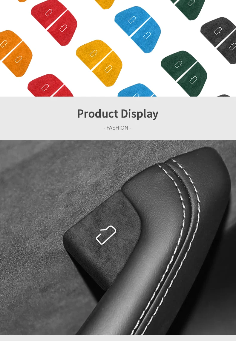 Made of Alcantara For Tesla Model 3 (2024-) Model Y(2025-) Door Switch Button Cover Trim Sticker Car Interior Tuning Accessories