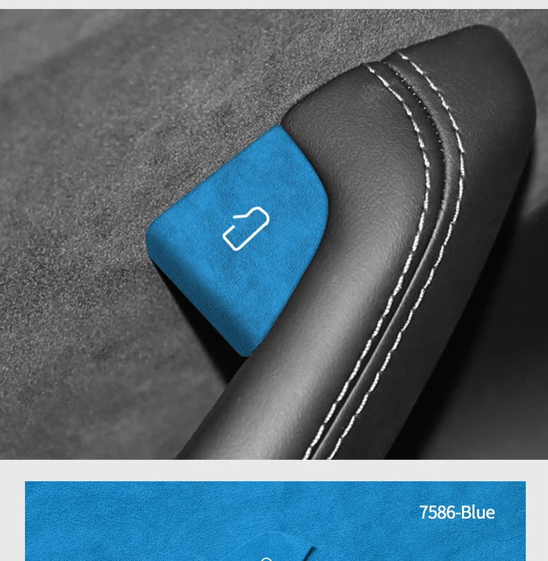 Made of Alcantara For Tesla Model 3 (2024-) Model Y(2025-) Door Switch Button Cover Trim Sticker Car Interior Tuning Accessories