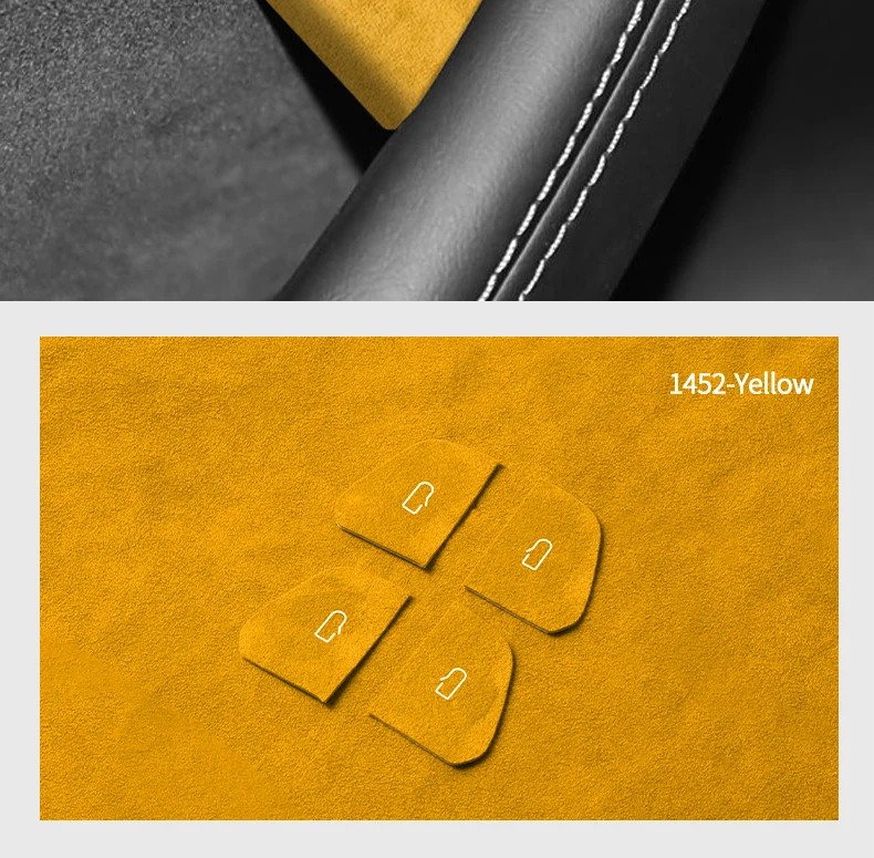Made of Alcantara For Tesla Model 3 (2024-) Model Y(2025-) Door Switch Button Cover Trim Sticker Car Interior Tuning Accessories