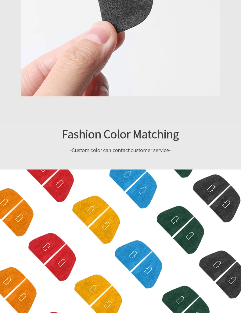 Made of Alcantara For Tesla Model 3 (2024-) Model Y(2025-) Door Switch Button Cover Trim Sticker Car Interior Tuning Accessories