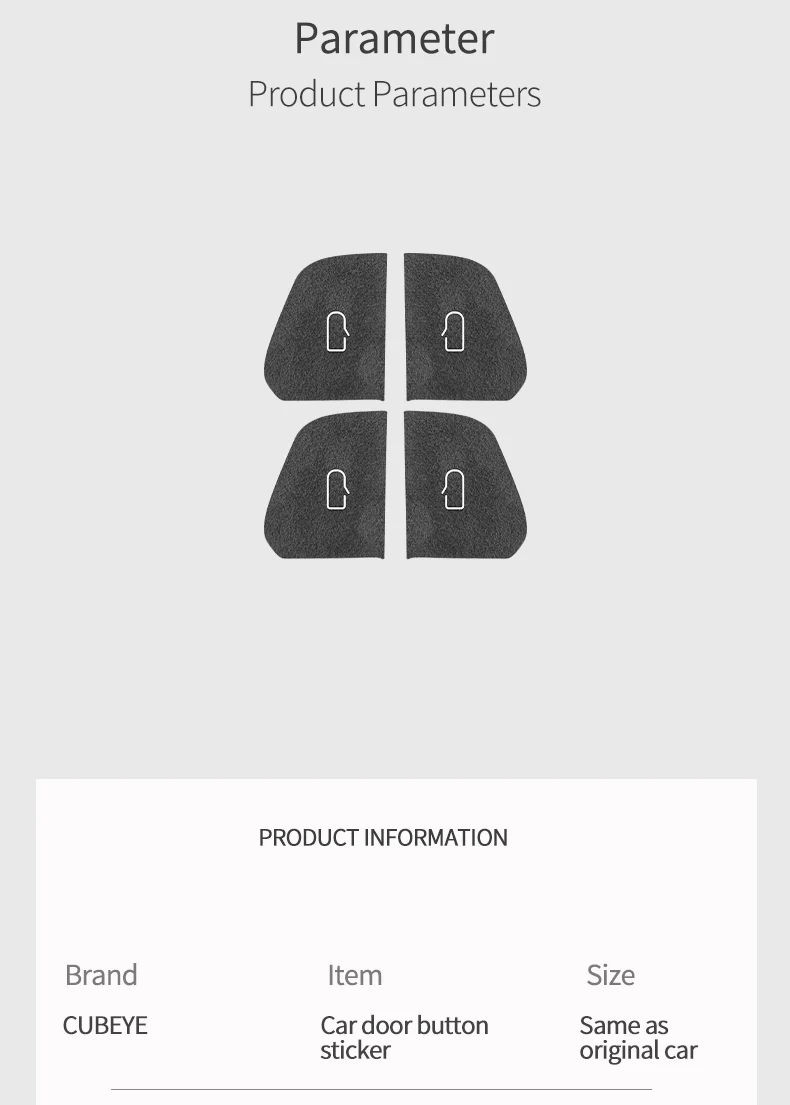 Made of Alcantara For Tesla Model 3 (2024-) Model Y(2025-) Door Switch Button Cover Trim Sticker Car Interior Tuning Accessories