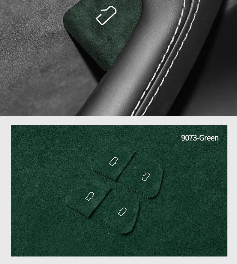 Made of Alcantara For Tesla Model 3 (2024-) Model Y(2025-) Door Switch Button Cover Trim Sticker Car Interior Tuning Accessories